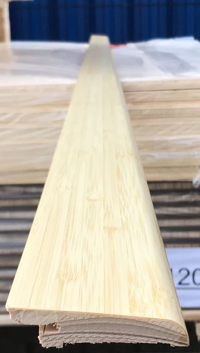 Naturel side pressed bamboe gefineerde plint, 60 x 15 mm, 2m50 lang