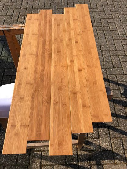 Caramel plain pressed gelakte kleine delen 9,6 cm breed van Bambootouch - Afbeelding 2