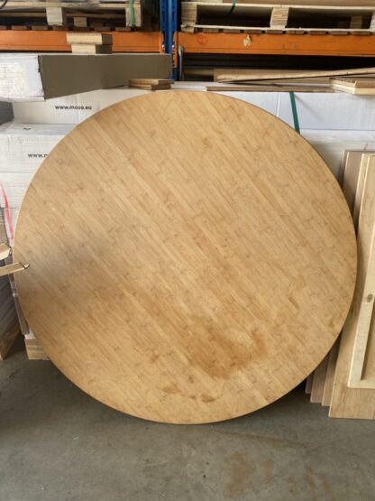 Bamboe blad, caramel plain pressed, diameter 120cm, verjongd, 40mm