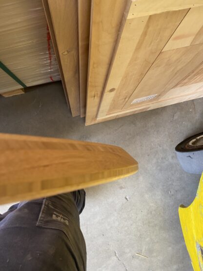 Bamboe blad, caramel plain pressed, diameter 120cm, verjongd, 40mm - Afbeelding 3