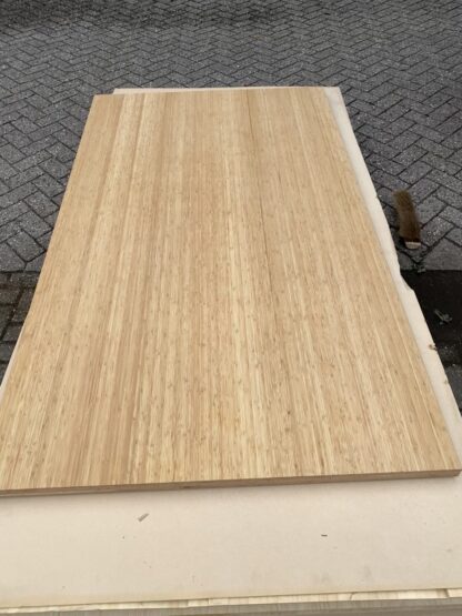 40mm dikke Bamboe plaat, caramel, side pressed, 2090x1180x40mm