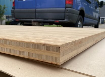 40mm dikke Bamboe plaat, caramel, side pressed, 2090x1180x40mm - Afbeelding 2