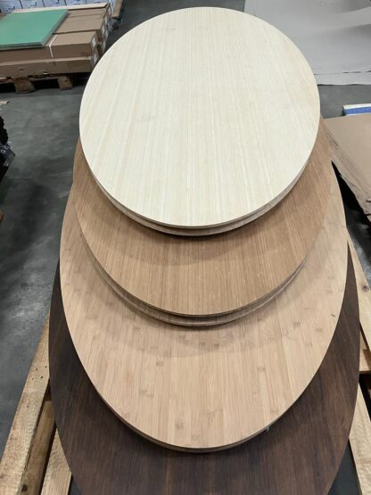 Ovaal bamboe tafelbladen 240x120m