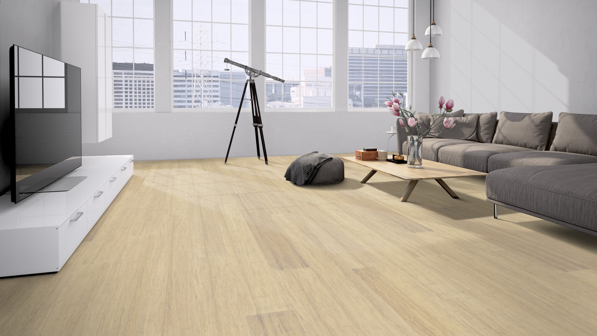 MOSO Bamboo Elite Premium Landhuisdeel Ecru Side Pressed Matte Lak/Unfinished Look - Afbeelding 2